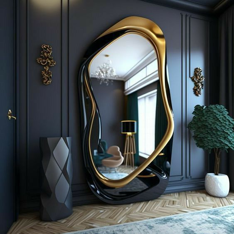 Viền gương inox mạ vàng
