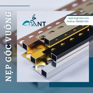 Nẹp inox ốp góc vuông