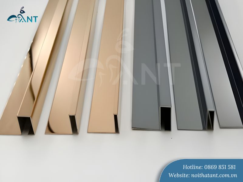 Mẫu nẹp inox góc tường gia công theo quy cách riêng