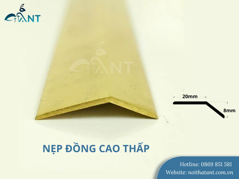 Nẹp đồng cao thấp