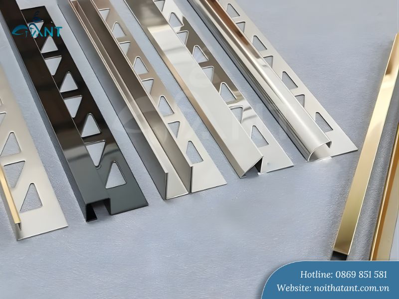 Nẹp inox góc tường gia công