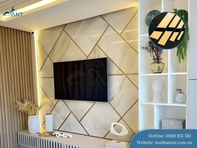 Ứng dụng nẹp inox 304 ốp tường