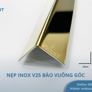 Ảnh nẹp inox V25 bào vuông góc