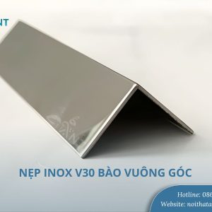 Ảnh nẹp inox V30 bào vuông góc