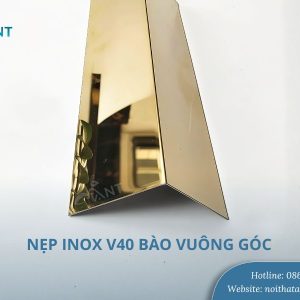 Nẹp inox V40 bào vuông góc
