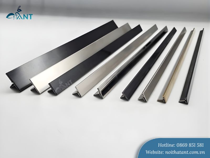 Các kích thươc nẹp inox chữ T tại ANT