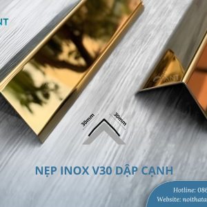 Nẹp inox V30 dập cạnh