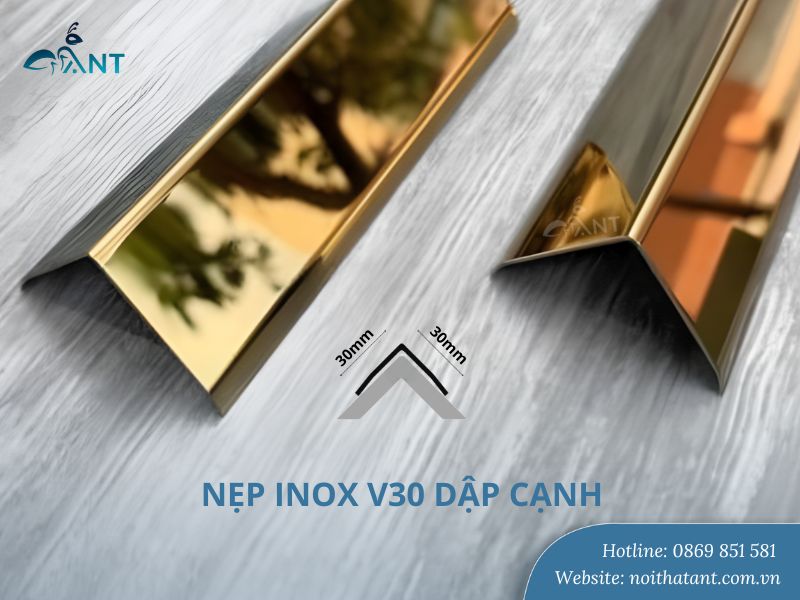 Nẹp inox V30 dập cạnh