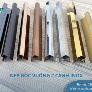 Nẹp góc vuông 2 cánh inox
