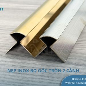 Nẹp inox bo góc tròn 2 cánh