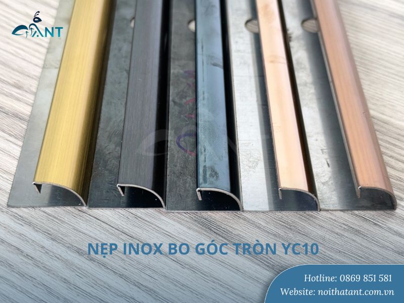Nẹp inox bo góc tròn YC10