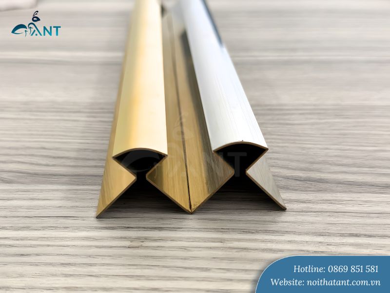 Nẹp inox góc tròn 2 cánh