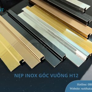 Nẹp inox góc vuông H12
