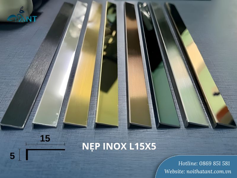 Nẹp inox L15x5