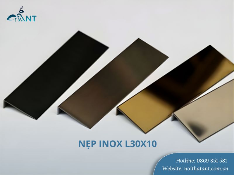 Nẹp inox L30x10