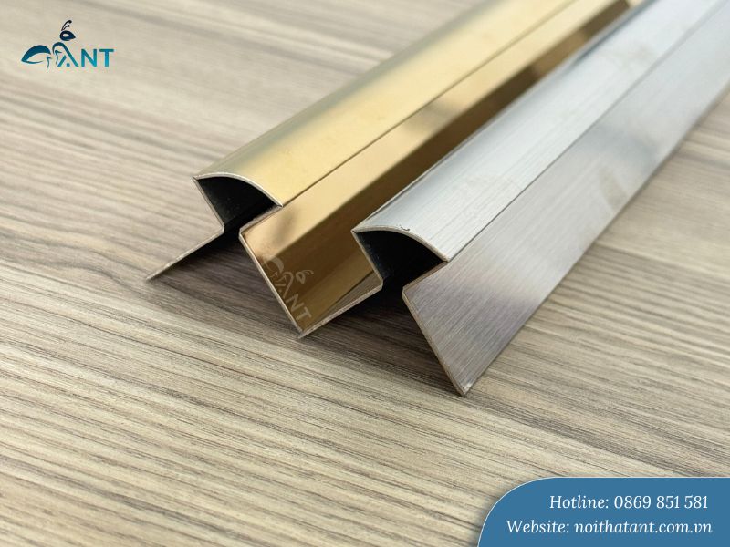 Nẹp inox ốp gạch tường 2 cánh