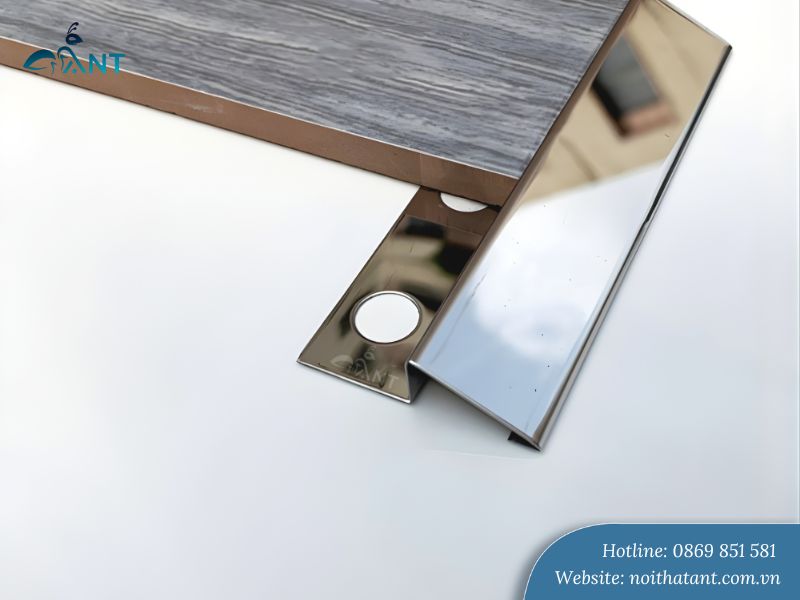 Nẹp inox sàn gạch - Góc vát
