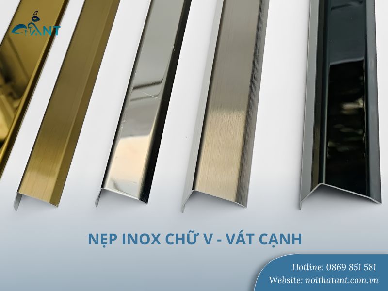 Nẹp V inox 201 vát cạnh