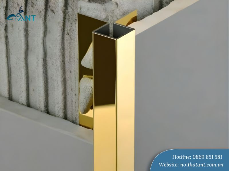 Ứng dụng nẹp inox ốp góc gạch