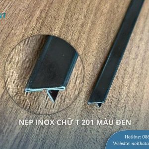 Ảnh thực tế nẹp inox chữ T 201 màu đen