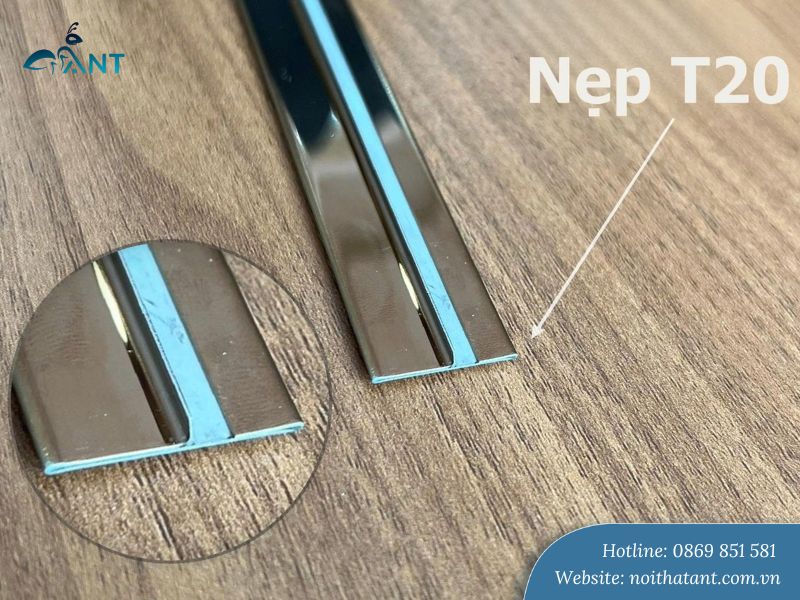 Nẹp inox chữ T 201 màu hồng - Ảnh 5