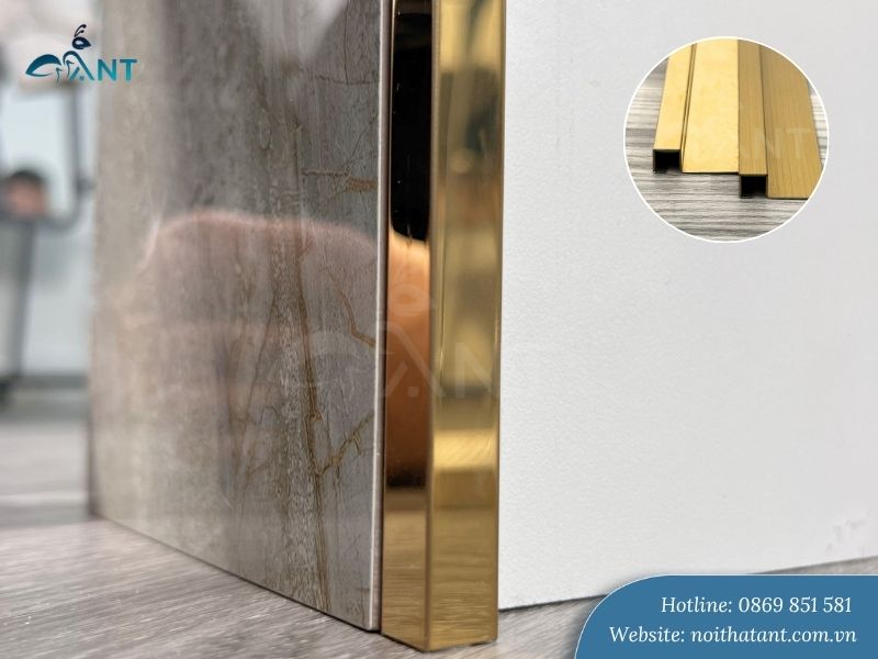 Nẹp góc vuông ốp gạch inox