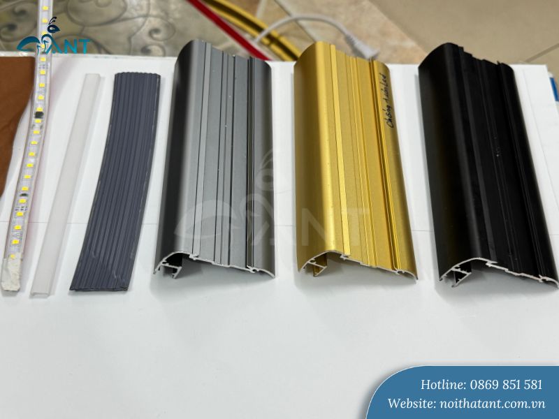 Cấu tạo nẹp nhôm chống trơn trượt đèn led