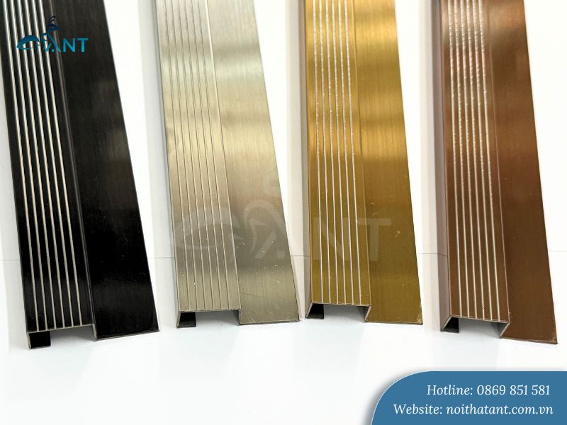 Nẹp inox cầu thang chữ U cao cấp 