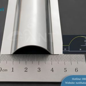 Nẹp bán nguyệt 3cm inox