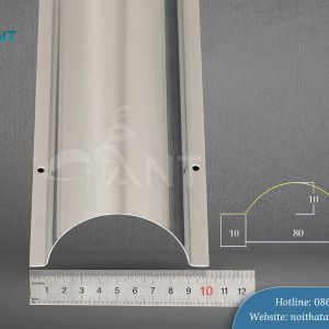 Nẹp bán nguyệt 8cm inox