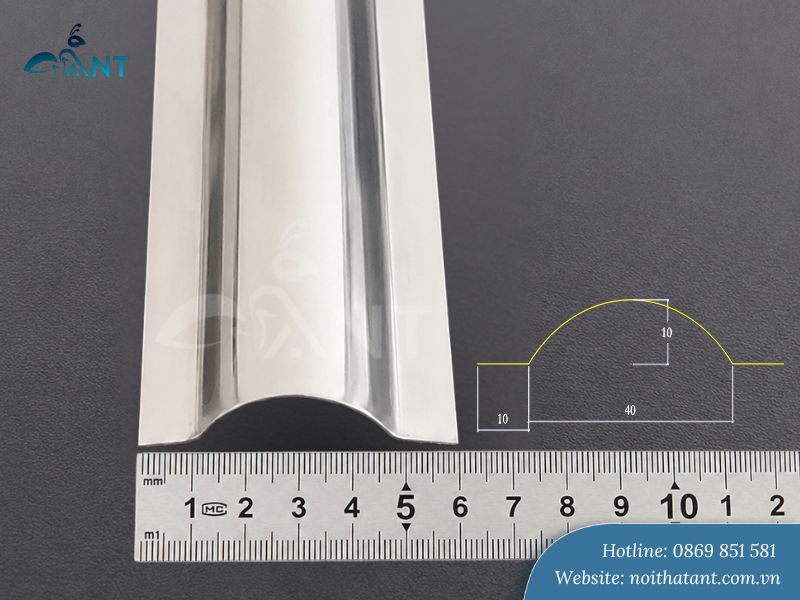 Nẹp luồn dây điện inox 40mm