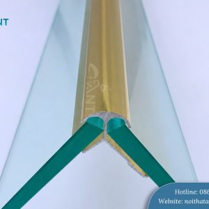 Nẹp nhôm bo góc tròn chữ Y màu vàng bóng