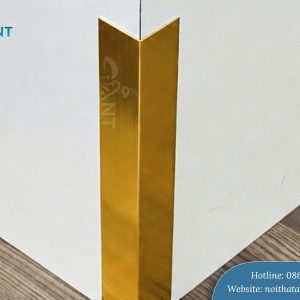 Nẹp nhôm chữ V 25x25 mm ốp góc màu vàng