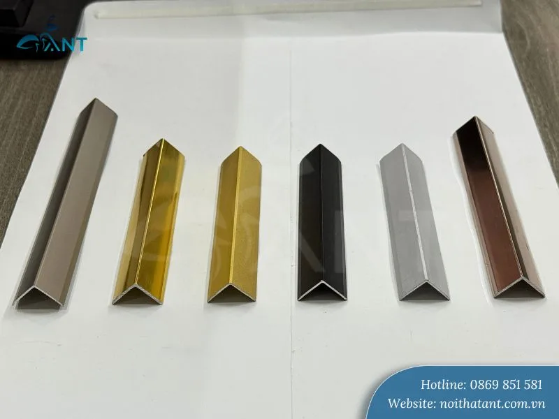 Nẹp V nhôm 15x15 mm ốp góc gạch