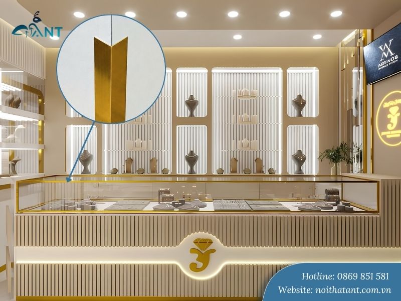 Ứng dụng kích thước nẹp nhôm chữ V trang trí