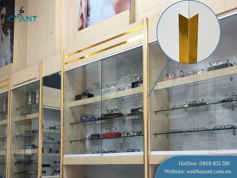Ứng dụng nẹp V nhôm trang trí góc cạnh