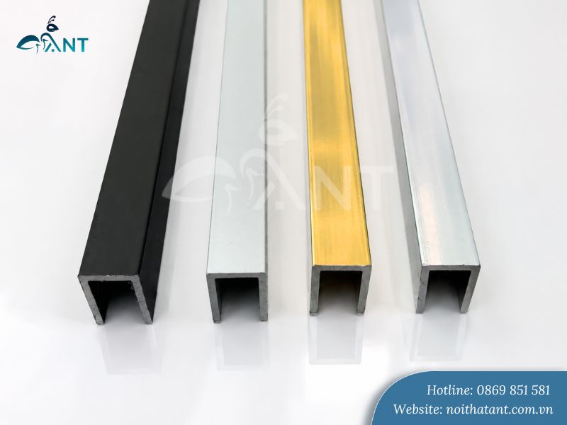 Ảnh thực tế U nhôm 10x10 mm