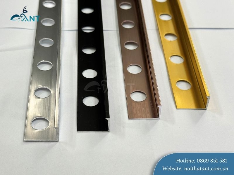 Các màu sắc phổ biến của nẹp nhôm kết thúc YL10 tại ANT