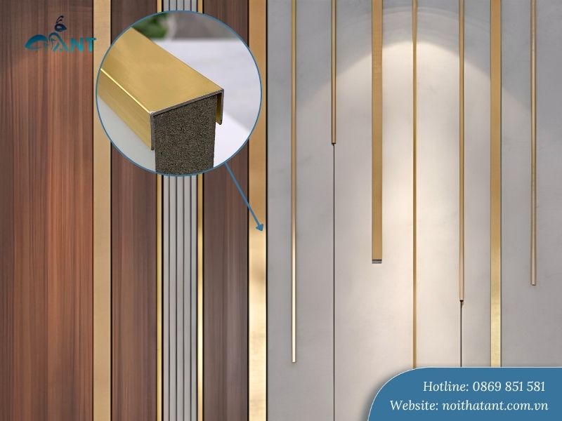 Tạo chỉ trang trí tạo điểm nhấn với nẹp U nhôm
