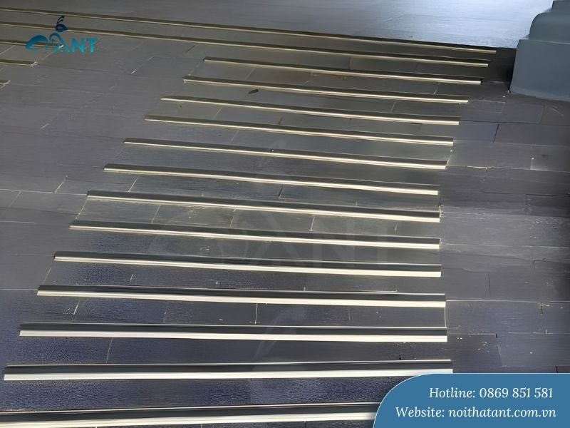 Ứng dụng nẹp nhôm mặt bằng chống trượt dốc