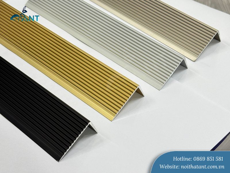 Nẹp nhôm chống trượt cầu thang L40x20 tại ANT