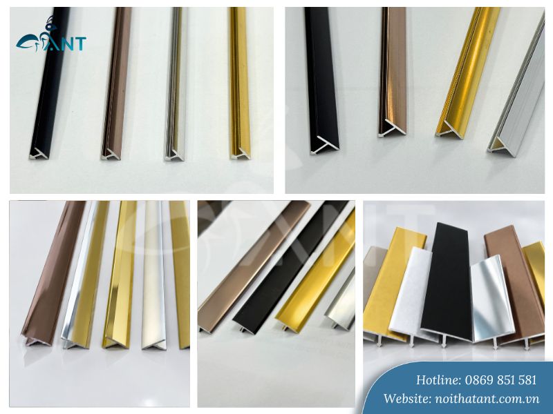 Các kích thước nẹp nhôm chữ T thông dụng